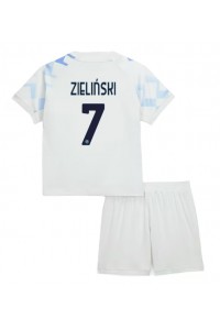 Fotbalové Dres Inter Milan Piotr Zielinski #7 Dětské Venkovní Oblečení 2025-26 Krátký Rukáv (+ trenýrky)